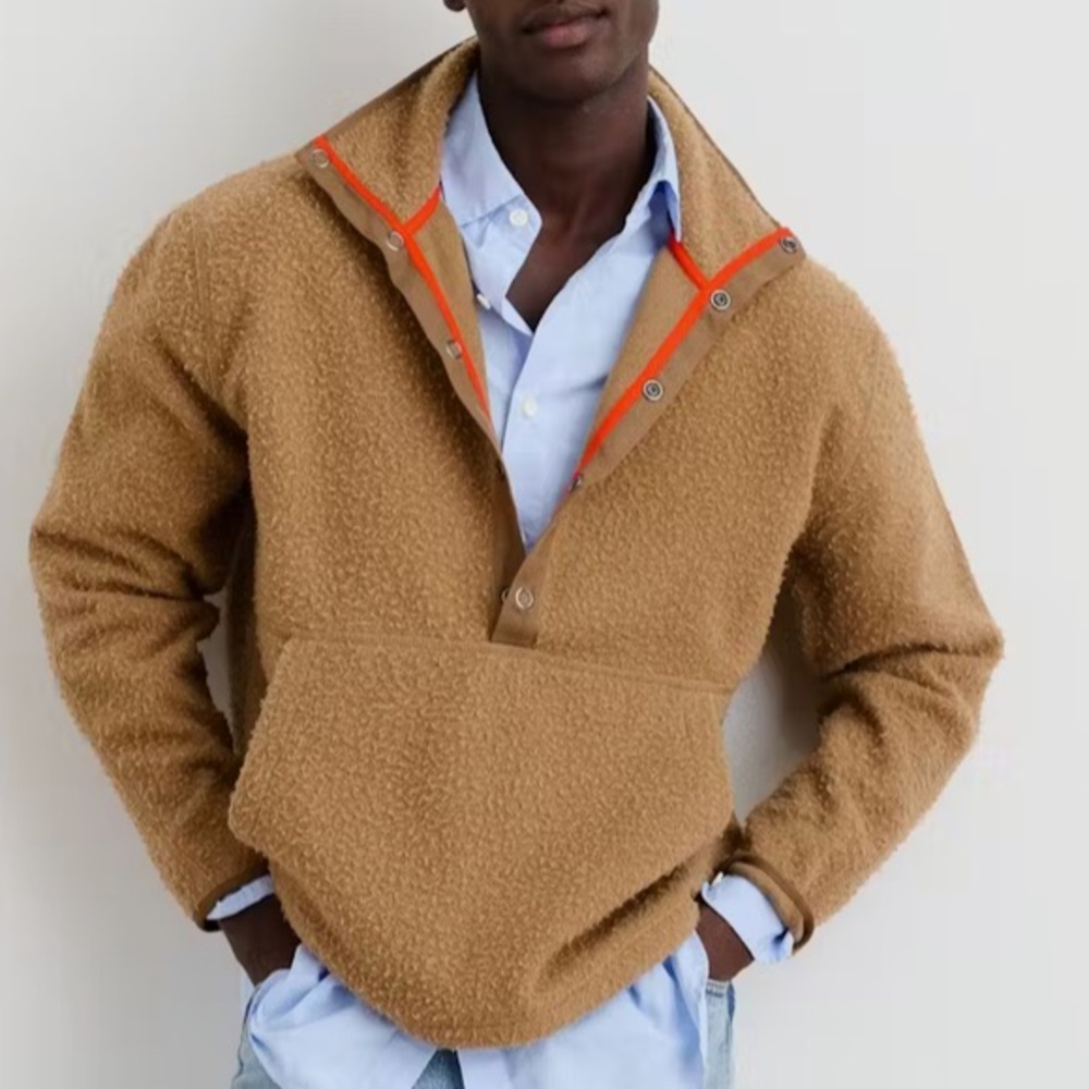 ALEX MILL BRUSHED POPOVER SWEATER